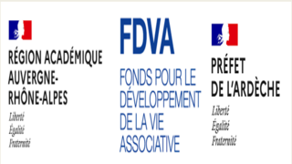 Logo Région académique, Préfecture de l'Ardèche et FDVA